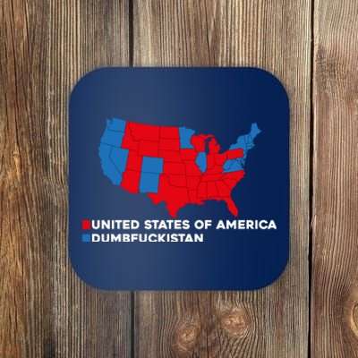 Funny Dumbfuckistan Election Map United States Of America Dumbfuckistan Coaster