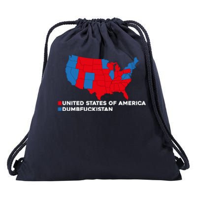 Funny Dumbfuckistan Election Map United States Of America Dumbfuckistan Drawstring Bag