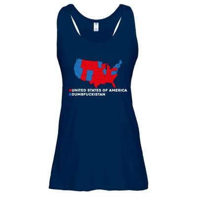 Funny Dumbfuckistan Election Map United States Of America Dumbfuckistan Ladies Essential Flowy Tank