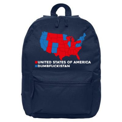 Funny Dumbfuckistan Election Map United States Of America Dumbfuckistan 16 in Basic Backpack