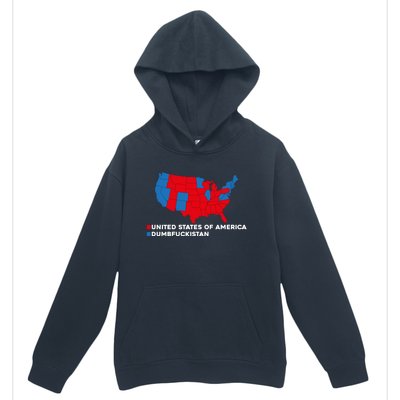 Funny Dumbfuckistan Election Map United States Of America Dumbfuckistan Urban Pullover Hoodie