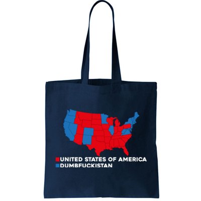 Funny Dumbfuckistan Election Map United States Of America Dumbfuckistan Tote Bag