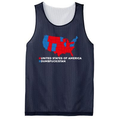 Funny Dumbfuckistan Election Map United States Of America Dumbfuckistan Mesh Reversible Basketball Jersey Tank