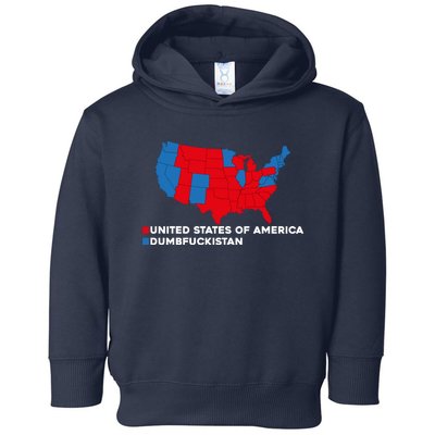 Funny Dumbfuckistan Election Map United States Of America Dumbfuckistan Toddler Hoodie