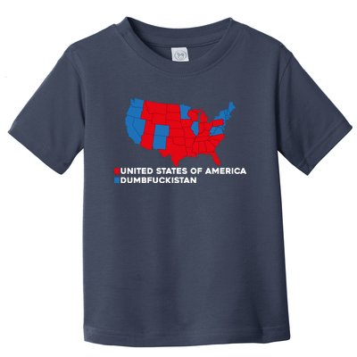 Funny Dumbfuckistan Election Map United States Of America Dumbfuckistan Toddler T-Shirt