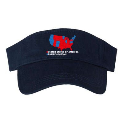 Funny Dumbfuckistan Election Map United States Of America Dumbfuckistan Valucap Bio-Washed Visor