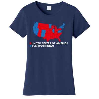 Funny Dumbfuckistan Election Map United States Of America Dumbfuckistan Women's T-Shirt