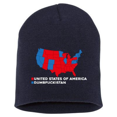 Funny Dumbfuckistan Election Map United States Of America Dumbfuckistan Short Acrylic Beanie