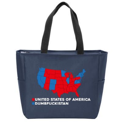 Funny Dumbfuckistan Election Map United States Of America Dumbfuckistan Zip Tote Bag