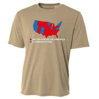 Funny Dumbfuckistan Election Map United States Of America Dumbfuckistan Cooling Performance Crew T-Shirt