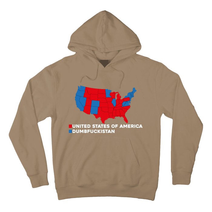 Funny Dumbfuckistan Election Map United States Of America Dumbfuckistan Hoodie