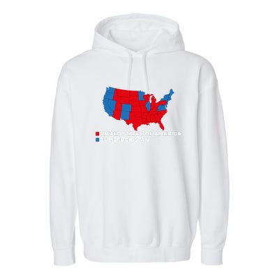 Funny Dumbfuckistan Election Map United States Of America Dumbfuckistan Garment-Dyed Fleece Hoodie