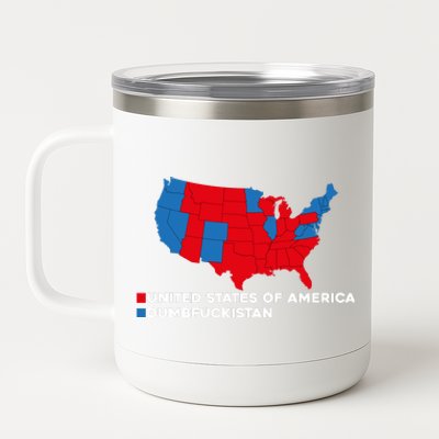 Funny Dumbfuckistan Election Map United States Of America Dumbfuckistan 12 oz Stainless Steel Tumbler Cup