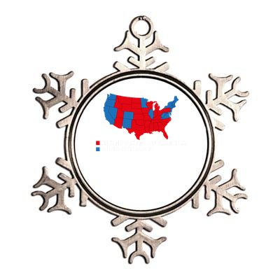 Funny Dumbfuckistan Election Map United States Of America Dumbfuckistan Metallic Star Ornament