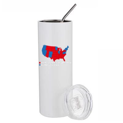 Funny Dumbfuckistan Election Map United States Of America Dumbfuckistan Stainless Steel Tumbler