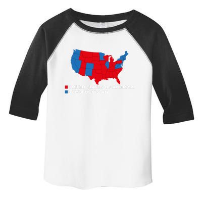 Funny Dumbfuckistan Election Map United States Of America Dumbfuckistan Toddler Fine Jersey T-Shirt