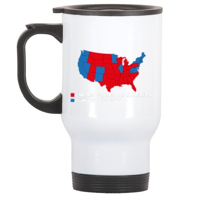 Funny Dumbfuckistan Election Map United States Of America Dumbfuckistan Stainless Steel Travel Mug