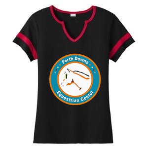 Forth Downs Equestrian Center Ladies Halftime Notch Neck Tee