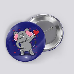 Funny Dabbing Elephant Heart Valentine's Day Gift Funny Gift Button