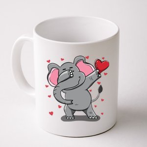 Funny Dabbing Elephant Heart Valentine's Day Gift Funny Gift Coffee Mug