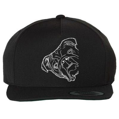 Funny Dog English Bulldog Wool Snapback Cap