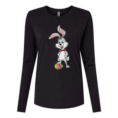 Funny Dabbing Easter Bunny Easter Egg Womens Cotton Relaxed Long Sleeve T-Shirt