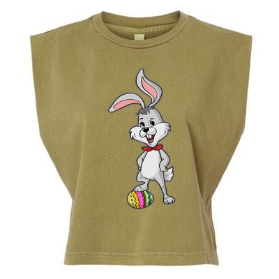 Funny Dabbing Easter Bunny Easter Egg Garment-Dyed Women's Muscle Tee