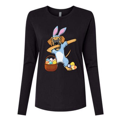 Funny Dabbing Easter Bunny Great Dane Womens Cotton Relaxed Long Sleeve T-Shirt