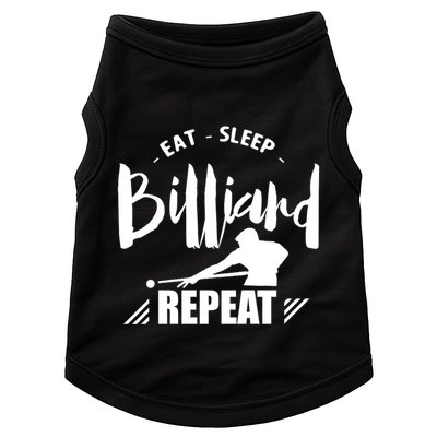 Father's Day Eat Sleep Billiards Repeat Pool Player Gift For Dad Doggie Tank