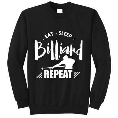 Father's Day Eat Sleep Billiards Repeat Pool Player Gift For Dad Sweatshirt