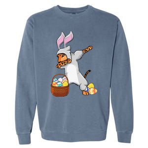 Funny Dabbing Easter Bunny Jaguar Leopard Garment-Dyed Sweatshirt