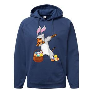 Funny Dabbing Easter Bunny Jaguar Leopard Performance Fleece Hoodie