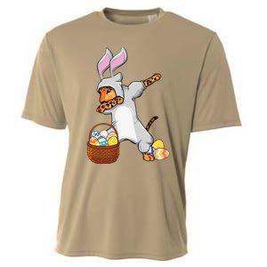 Funny Dabbing Easter Bunny Jaguar Leopard Cooling Performance Crew T-Shirt