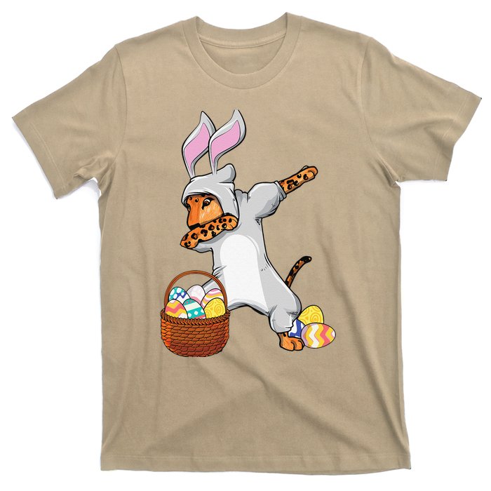 Funny Dabbing Easter Bunny Jaguar Leopard T-Shirt