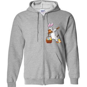 Funny Dabbing Easter Bunny Jaguar Leopard Full Zip Hoodie