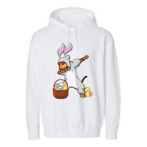 Funny Dabbing Easter Bunny Jaguar Leopard Garment-Dyed Fleece Hoodie