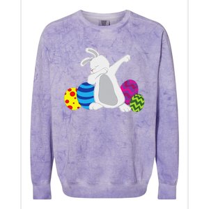 Funny Dabbing Easter Bunny Rabbit For Funny Colorblast Crewneck Sweatshirt