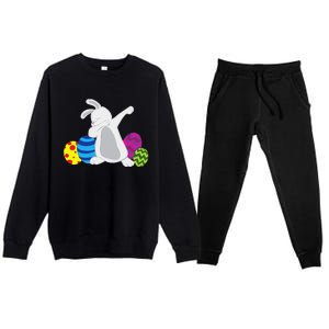 Funny Dabbing Easter Bunny Rabbit For Funny Premium Crewneck Sweatsuit Set