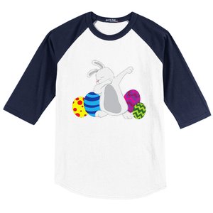 Funny Dabbing Easter Bunny Rabbit For Funny Baseball Sleeve Shirt