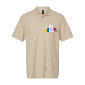 Funny Dabbing Easter Bunny Rabbit For Funny Softstyle Adult Sport Polo