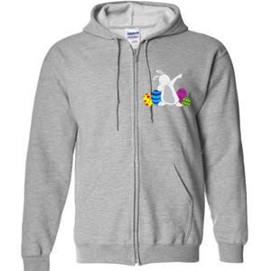 Funny Dabbing Easter Bunny Rabbit For Funny Full Zip Hoodie