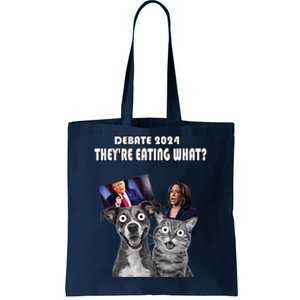 Funny Debate Election 2024 Pets Dog Cat TheyRe Eating What Tote Bag