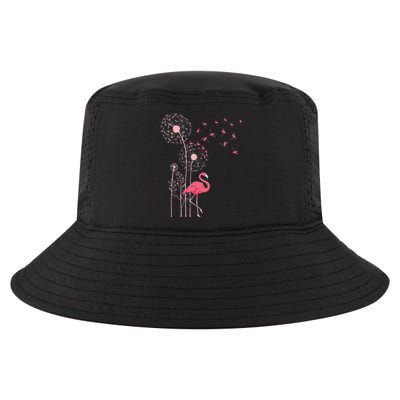 Flower Dandelion Exotic Animal Tropical Bird Pink Flamingo Cool Comfort Performance Bucket Hat