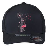 Flower Dandelion Exotic Animal Tropical Bird Pink Flamingo Flexfit Unipanel Trucker Cap