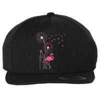 Flower Dandelion Exotic Animal Tropical Bird Pink Flamingo Wool Snapback Cap