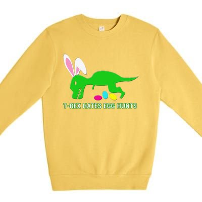 Funny Dinosaur Easter Gift Premium Crewneck Sweatshirt