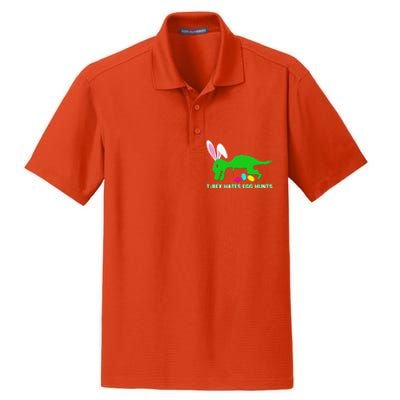 Funny Dinosaur Easter Gift Dry Zone Grid Polo