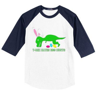 Funny Dinosaur Easter Gift Baseball Sleeve Shirt