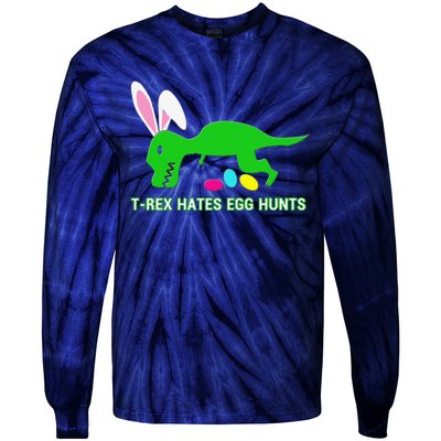 Funny Dinosaur Easter Gift Tie-Dye Long Sleeve Shirt