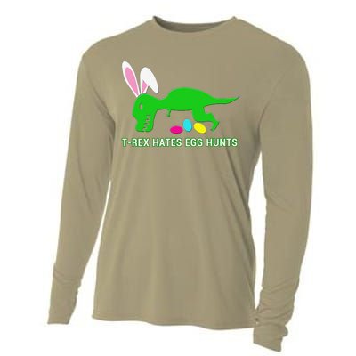 Funny Dinosaur Easter Gift Cooling Performance Long Sleeve Crew